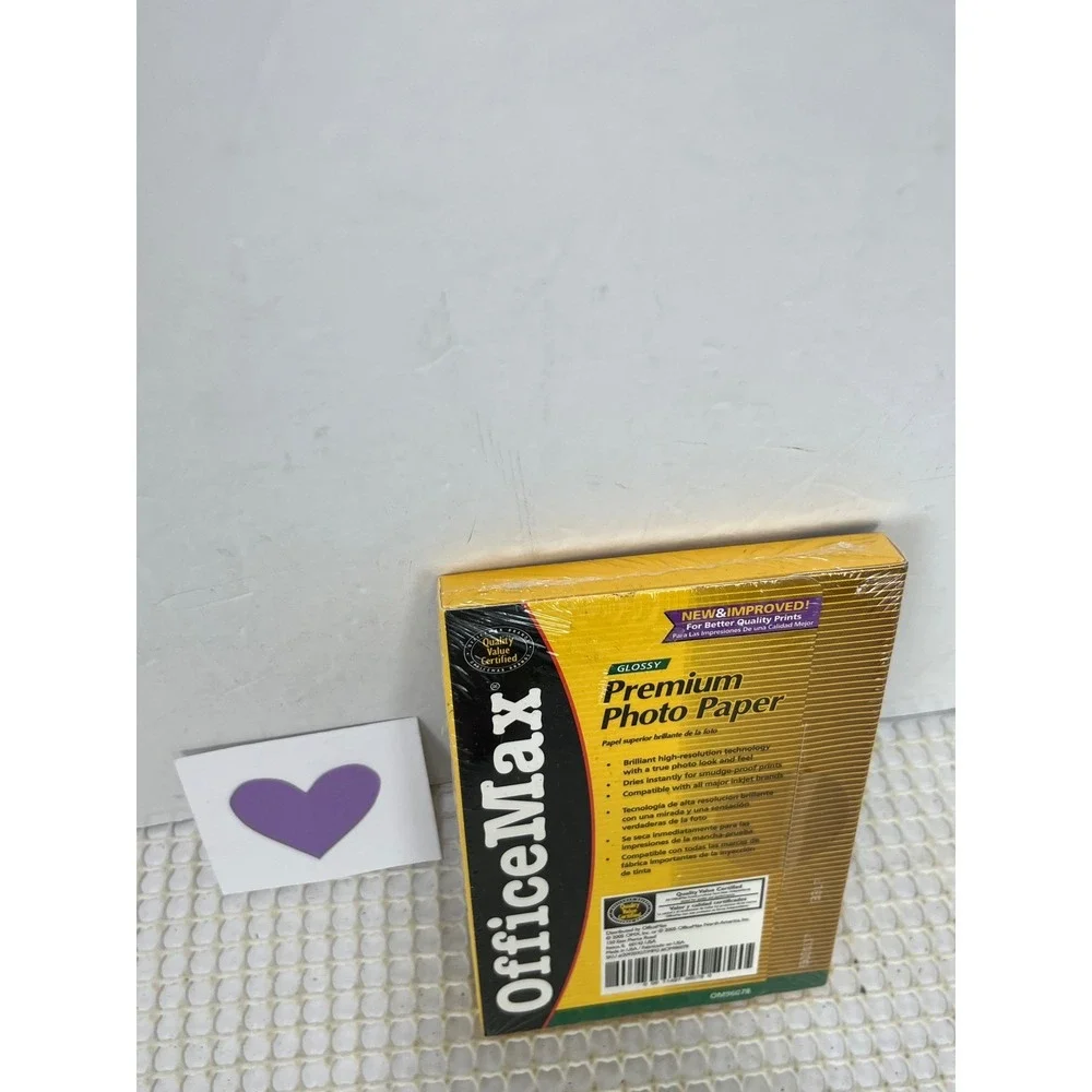 Office Max Premium Glossy Photo Paper 4x6 Inch 50 Sheets New-Sealed‎